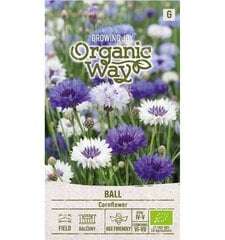 Васильки Ball смесь Organic Way 1,0 г цена и информация | Семена цветов | 220.lv