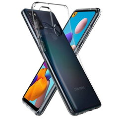 Особо элегантный и прочный Spigen Liquid Crystal TPU чехол-крышка для Samsung Galaxy A21s (A217F), прозрачный цена и информация | Чехлы для телефонов | 220.lv