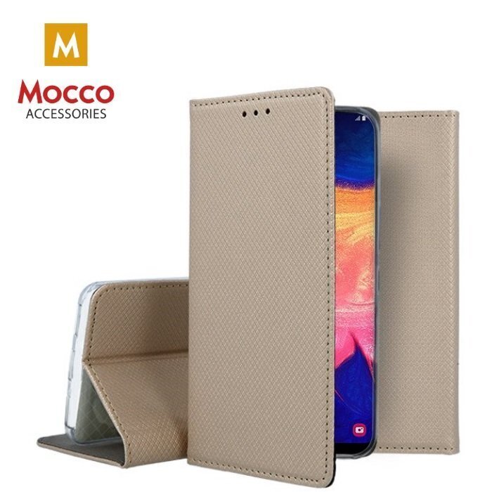 Mocco Smart Magnet Book Case Grāmatveida Maks Telefonam LG K41S Zeltains cena un informācija | Telefonu vāciņi, maciņi | 220.lv