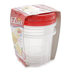 Набор контейнеров для продуктов E.Z Lock 2шт. x 650 мл, закручиваемый цена и информация | Посуда для хранения еды | 220.lv