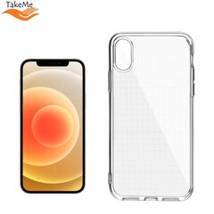 TakeMe "Clear" sērijas Caurspīdīgs 2mm plāns aizmugures maks priekš Apple iPhone 12 Pro Max цена и информация | Чехлы для телефонов | 220.lv