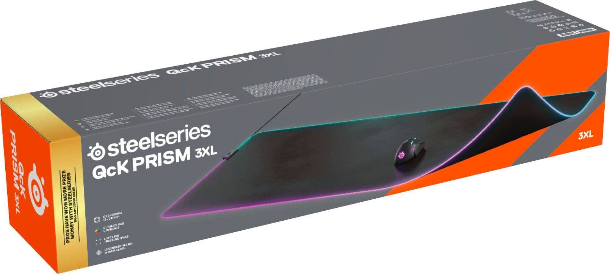 SteelSeries QCK PRISM, melns cena un informācija | Peles | 220.lv