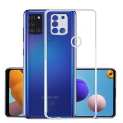 Силиконовый чехол Hallo Ultra Back Case 1mm для Samsung Galaxy A21, прозрачный цена и информация | Чехлы для телефонов | 220.lv