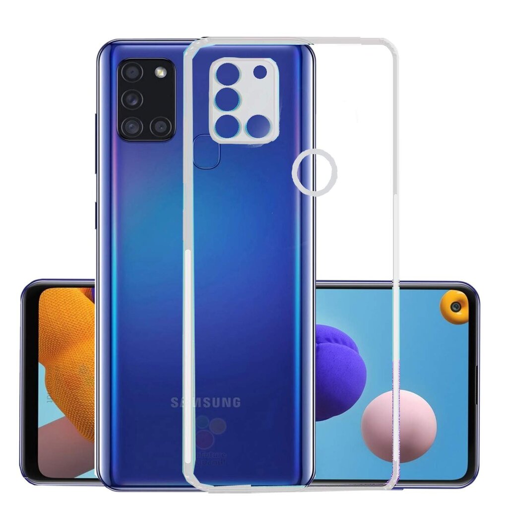 Hallo Ultra Back Case 1mm Aizmugurējais Silikona Apvalks Priekš Samsung Galaxy A21 Caurspīdīgs cena un informācija | Telefonu vāciņi, maciņi | 220.lv