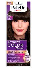 Krēmīga matu krāsa Schwarzkopf Palette Intensive Color, N2 Dark Brown cena un informācija | Matu krāsas | 220.lv