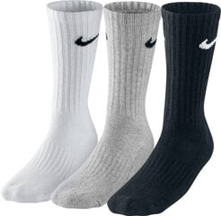 Vīriešu sporta zeķes Nike Value Cotton 3pak, pelēkas цена и информация | Мужские носки | 220.lv