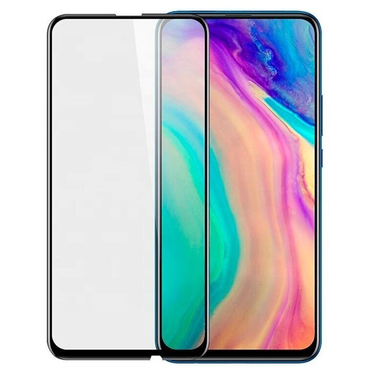 Hallo Full Face 5D / Full Glue Tempered Glass Aizsargstikls Pilnam Ekrānam Huawei Y5 / Y5 Prime (2018) Melns цена и информация | Ekrāna aizsargstikli | 220.lv