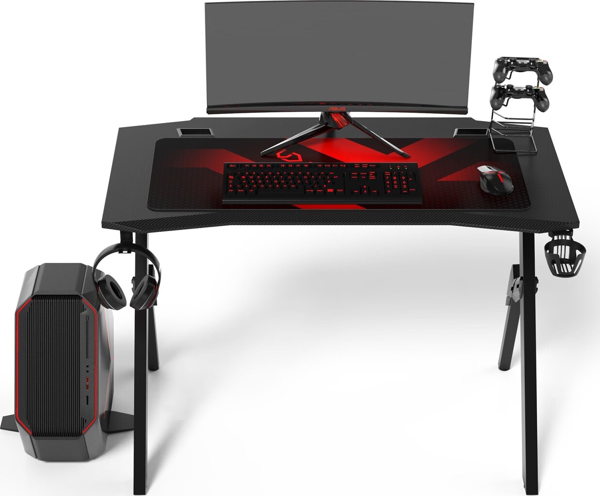 Spēļu galds Ultradesk Action V2, melns cena un informācija | Datorgaldi, rakstāmgaldi, biroja galdi | 220.lv