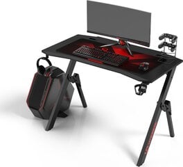 Spēļu galds Ultradesk Action V2, melns цена и информация | Компьютерные, письменные столы | 220.lv