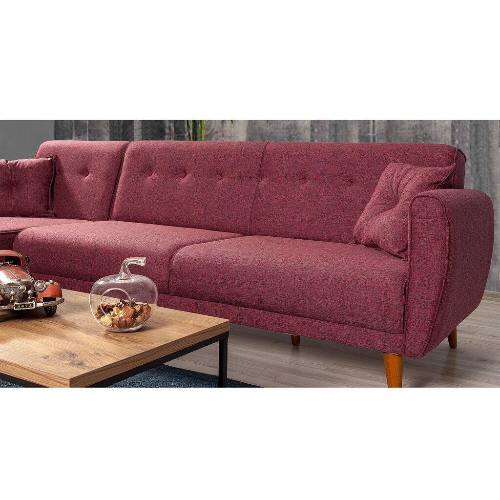 Stūra dīvāns Artie Aqua, sarkans цена и информация | Stūra dīvāni | 220.lv