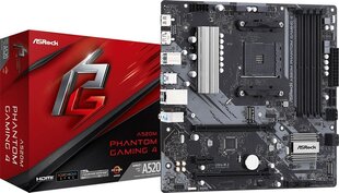 Материнская плата ASRock A520M PHANTOM GAMING 4 цена и информация | Материнские платы | 220.lv