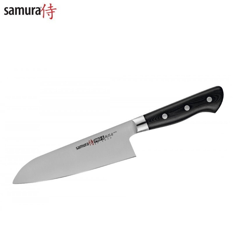 Universāls virtuves nazis SANTOKU 180mm Samura PRO-S no AUS 8 Japāņu tērauda 58 HRC cena un informācija | Naži un to piederumi | 220.lv