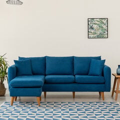 Stūra dīvāns Artie Sofia, zils cena un informācija | Stūra dīvāni | 220.lv
