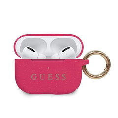 Guess GUACAPSILGLBK Тонкий Силиконовый защитный чехол для наушников AirPods Pro (MWP22ZM/A) Черный цена и информация | Аксессуары для наушников | 220.lv