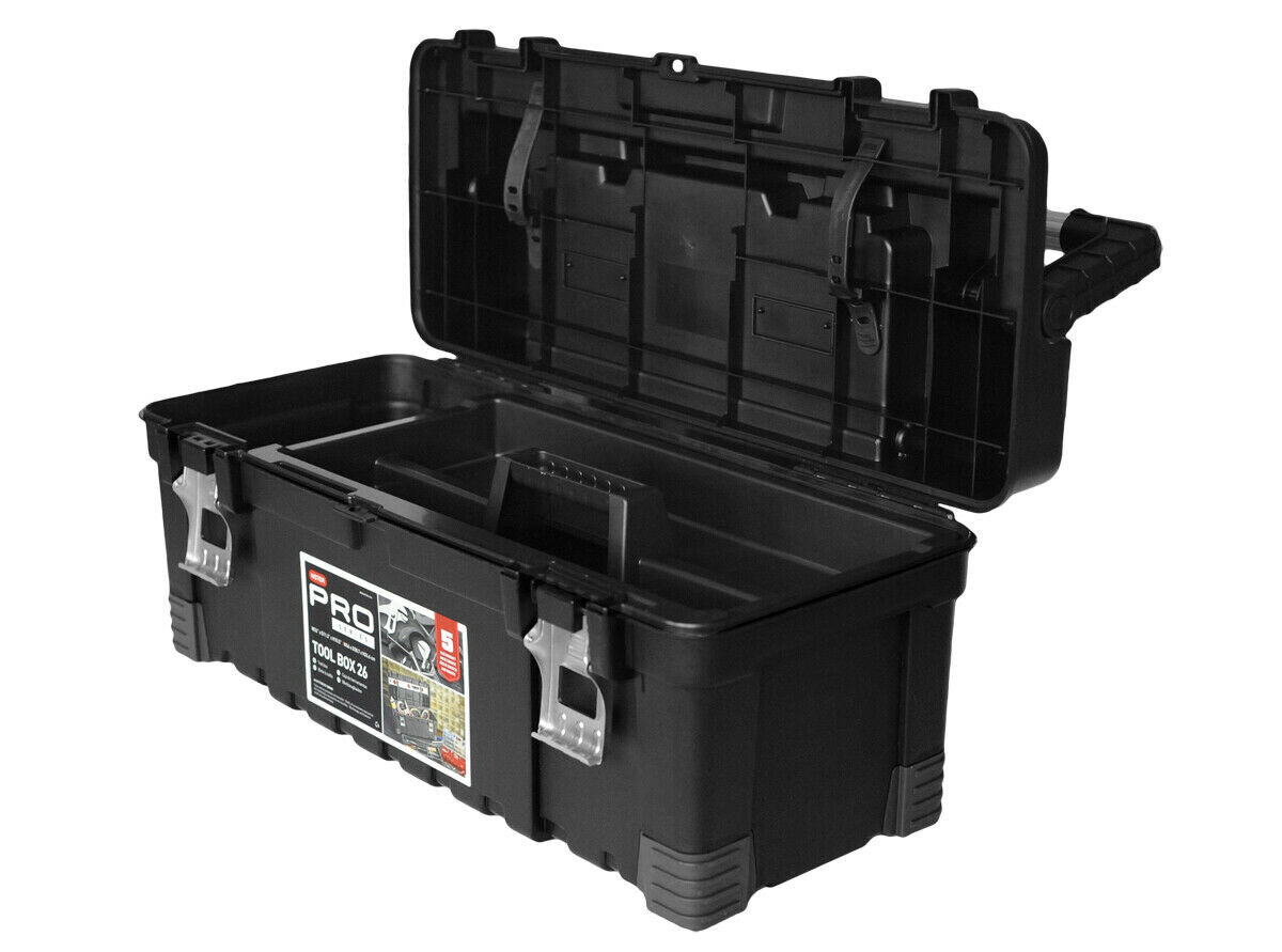 Instrumentu kaste ar organaizeru Hawk Tool Box 66x28,7x26,6cm cena un informācija | Instrumentu kastes | 220.lv