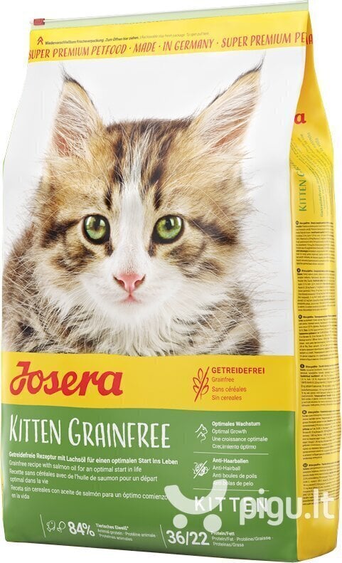 Josera kaķēniem, bezgraudu Kitten Grain Free, 2 kg cena un informācija | Sausā barība kaķiem | 220.lv