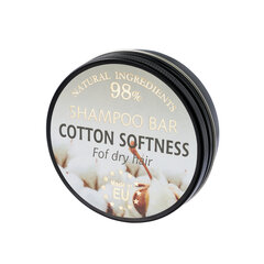 Восстанавливающий твердый шампунь для сухих волос «Cotton softness» (in aluminium jar) Saules Fabrika, 60 г цена и информация | Шампуни | 220.lv