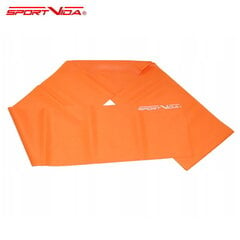 Резина сопротивления для фитнеса и TRX SportVida, 200х15х0.45 см, оранжевая цена и информация | Фитнес-резинки, гимнастические кольца | 220.lv
