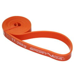 SportVida Augstas pretestības gumija Fitnesa treniņiem 2080 * 28 * 4.5 MM (17-26kg) Oranža цена и информация | Фитнес-резинки, гимнастические кольца | 220.lv