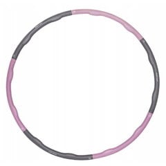 SportVida Saliekams Putu virsmas Hula Hoop vingrošanas 100cm Riņķis 1.2kg Pelēks / Violets цена и информация | Обручи, гимнастические палки | 220.lv