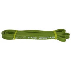 SportVida Augstas pretestības gumija Fitnesa un TRX treniņiem 2080 * 15 * 4.5 MM (8-12kg) Zaļa цена и информация | Фитнес-резинки, гимнастические кольца | 220.lv