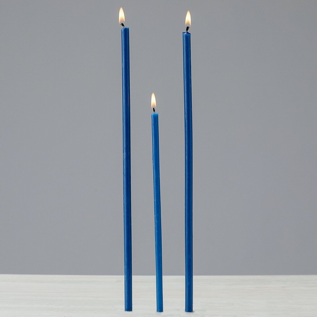 Bišu vaska sveces zilā krāsā „Danilovo”, Nr. 60, 100 gab. 667 g cena un informācija | Baznīcas sveces, svečturi | 220.lv