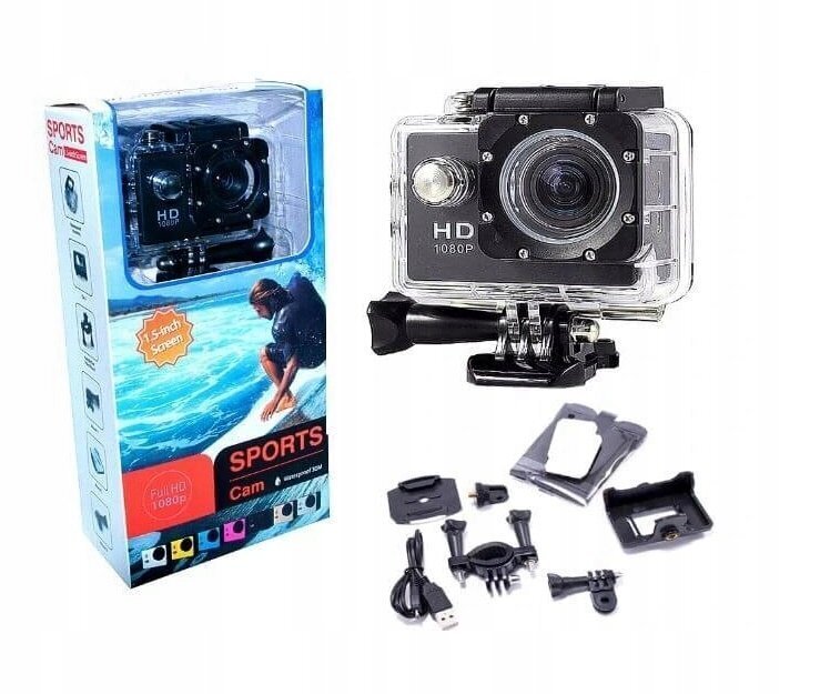 Hallo Kids Action Camera 1080p, melna cena un informācija | Sporta kameras | 220.lv