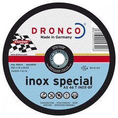Griešana disks DRONCO AS46 INOX T42 (150 x 1,6 x 22,23) cena un informācija | Skrūvgrieži, urbjmašīnas | 220.lv