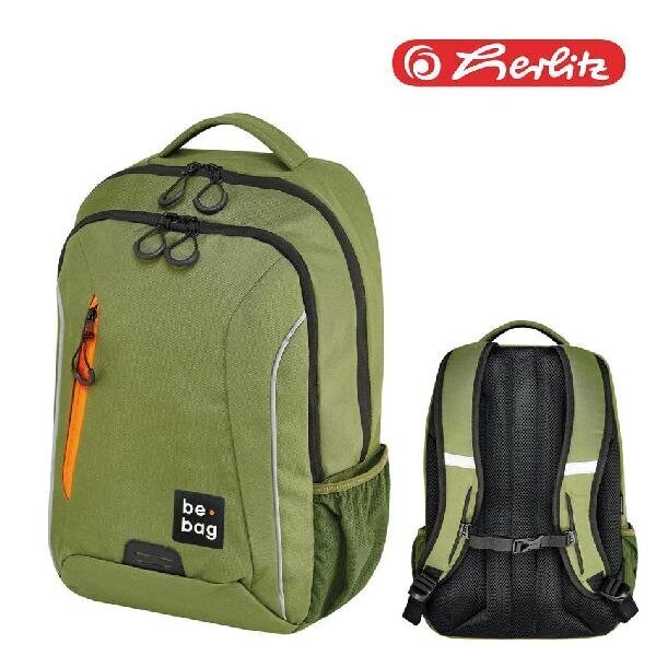 Herlitz Skolas soma be.bag be.urban, 18 l / Chive green cena un informācija | Skolas somas | 220.lv