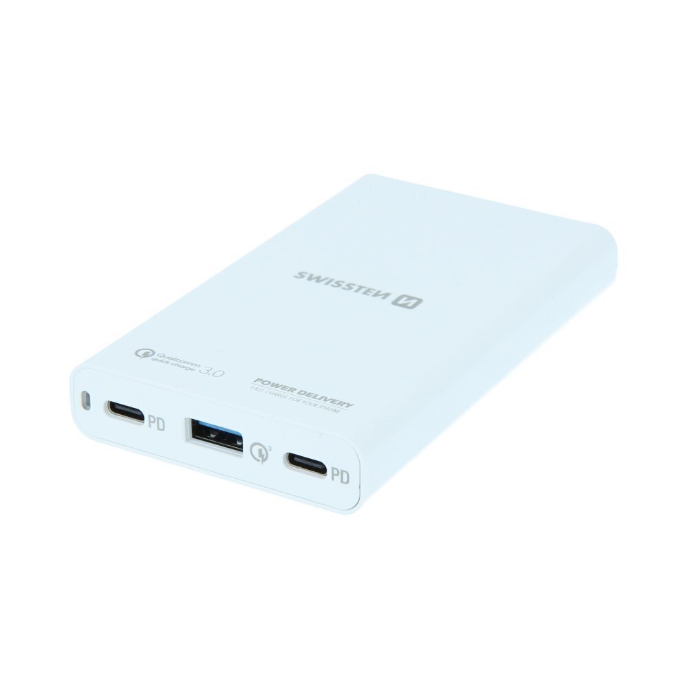 Tīkla lādētājs piezīmjdatoru un MacBook uzlādēšanai / 60W / PD3.0 / QC3.0 / PPS / Swissten, balts цена и информация | Lādētāji-akumulatori (Power bank) | 220.lv