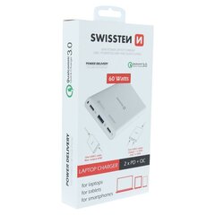 Сетевое зарядное устройство Swissten Premium Notebooks and MacBook / 60Вт / PD3.0 / QC3.0 / PPS / цена и информация | Зарядные устройства Power bank | 220.lv