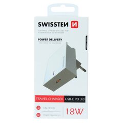 Swissten Premium 18W Travel Charger USB-C цена и информация | Зарядные устройства для телефонов | 220.lv