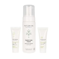 Komplekts Madara Become Organic Deep Moisture Starter: attīrošas putas, 150 ml + mitrinošs līdzeklis, 25 ml + nakts krēms, 25 ml cena un informācija | Sejas ādas kopšana | 220.lv