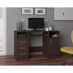 Письменный стол NORE Ana, 124 см, темно-коричневого цвета цена и информация | Компьютерные, письменные столы | 220.lv