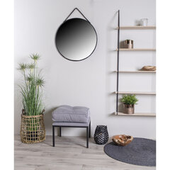 Trapani Black apaļš spogulis 60 cm cena un informācija | Spoguļi | 220.lv