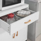 Virtuves skapītis uz ritentiņiem SoBuy FSB12-W, balts cena un informācija | Virtuves skapīši | 220.lv