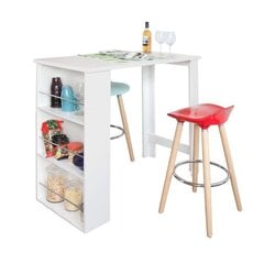 Кухонный стол SoBuy FWT17-W, белый цена и информация | Кухонные и обеденные столы | 220.lv