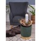 Gamby moderns zaļa samta pufs ar misiņa krāsas metāla pamatni cena un informācija | Dārza krēsli | 220.lv