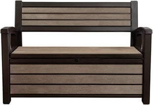 Скамья для хранения Hudson Storage Bench 227L, коричневая цена и информация | Keter Автотовары | 220.lv