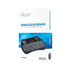 Quer Mini Q5 Bezvadu kompakta klaviatūra PC / PS4 / XBOX / Smart TV / Android + TouchPad /, melna (Ar Apgaismojumu) цена и информация | Клавиатуры | 220.lv