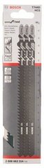 Лобзиковое пильное полотно Bosch T744 D 3 шт. Для работы по дереву цена и информация | Механические инструменты | 220.lv