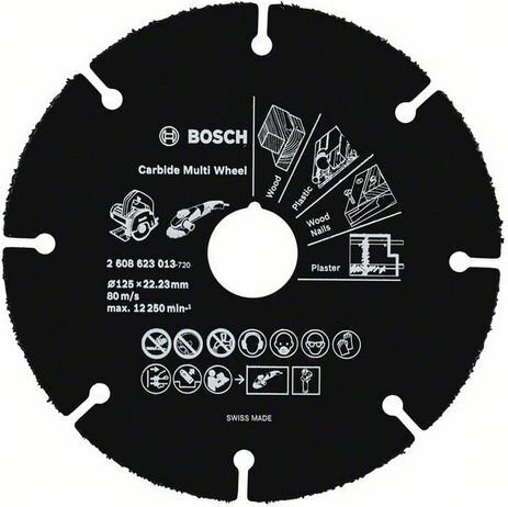 Koka un metāla zāģēšanas disks Bosch Ø125 mm cena un informācija | Slīpmašīnas | 220.lv