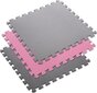 Aizsargājošs grīdas paklājs One Fitness 60x60x1 cm, 9 gab, rozā/pelēks cena un informācija | Piederumi un aksesuāri trenažieriem | 220.lv