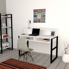 Письменный стол Zakkum, белый/черный цена и информация | Компьютерные, письменные столы | 220.lv