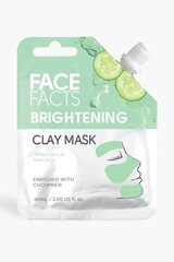 Глиняная маска с огурцом Face Facts, 60 мл  цена и информация | Маски для лица, патчи для глаз | 220.lv