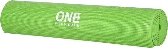 Jogas paklājiņš One Fitness YM02 173x61x0,6 cm, zaļš cena un informācija | Vingrošanas paklāji | 220.lv