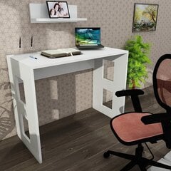 Комплект письменного стола и полки Robin, белый цена и информация | Компьютерные, письменные столы | 220.lv