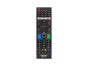 ТВ пульт SHARP TV LCD RM-L1346 NETFLIX YOUTUBE HQ LXP1346, черный цена и информация | Аксессуары для телевизоров и Smart TV | 220.lv
