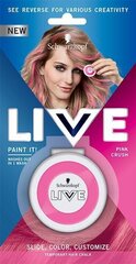 Nomazgājams krītiņš-spilventiņš matiem Schwarzkopf Live Paint it!, 3,5 g, Pink Crush cena un informācija | Matu krāsas | 220.lv