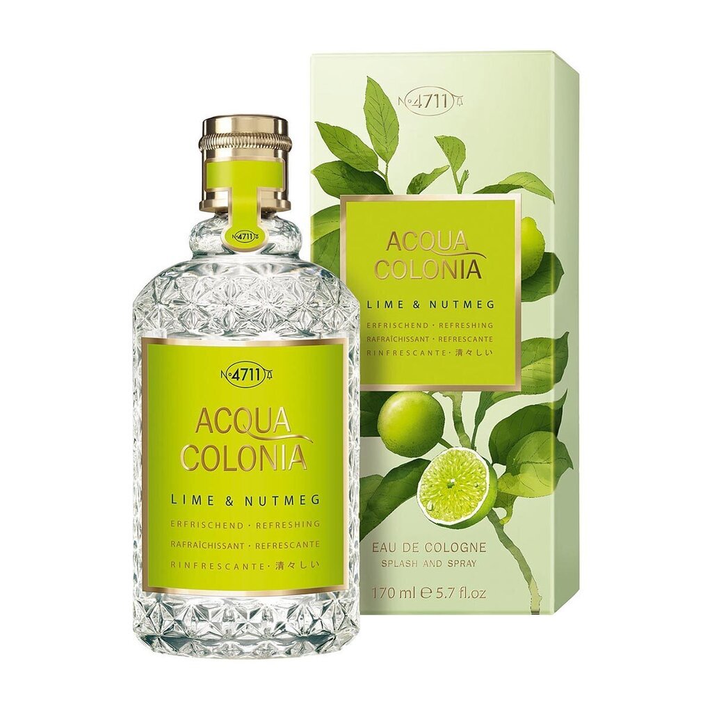 Odekolons 4711 Acqua Colonia Lime & Nutmeg EDC sievietēm/vīriešiem, 170ml цена и информация | Sieviešu smaržas | 220.lv